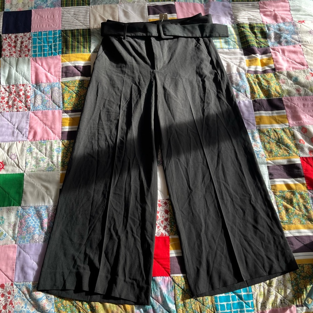 NWT Banana Republic Wide Leg Work Pants / Slacks - Size 8 Petite - With Belt